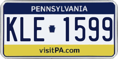 PA license plate KLE1599