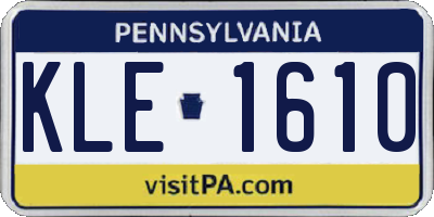 PA license plate KLE1610
