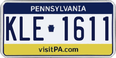 PA license plate KLE1611