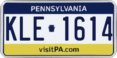 PA license plate KLE1614