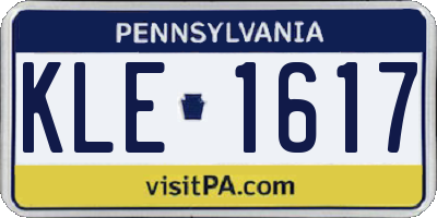 PA license plate KLE1617