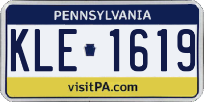 PA license plate KLE1619