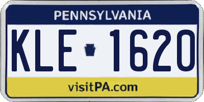 PA license plate KLE1620