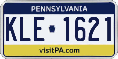 PA license plate KLE1621