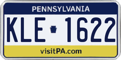 PA license plate KLE1622