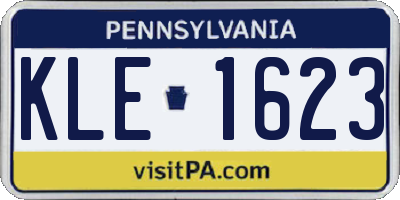 PA license plate KLE1623