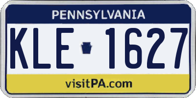 PA license plate KLE1627
