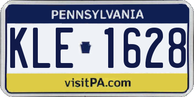 PA license plate KLE1628