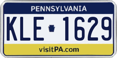 PA license plate KLE1629