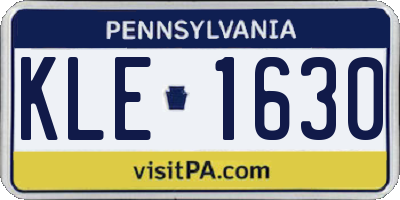 PA license plate KLE1630