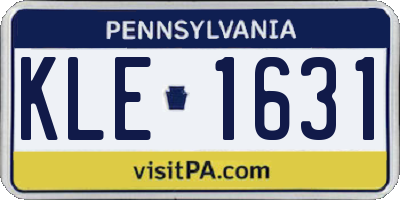 PA license plate KLE1631