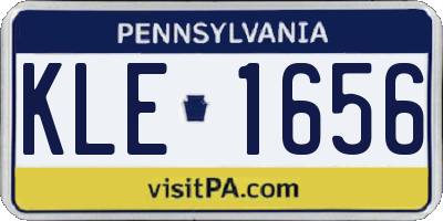 PA license plate KLE1656