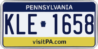 PA license plate KLE1658