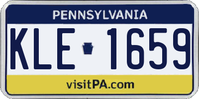 PA license plate KLE1659
