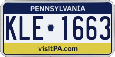 PA license plate KLE1663