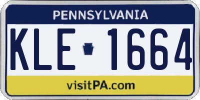 PA license plate KLE1664