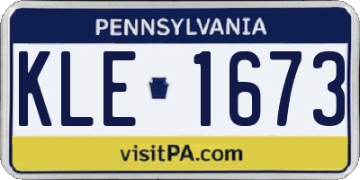 PA license plate KLE1673