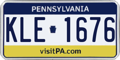 PA license plate KLE1676