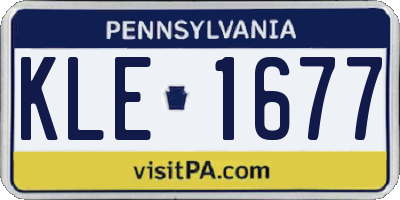 PA license plate KLE1677