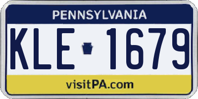 PA license plate KLE1679