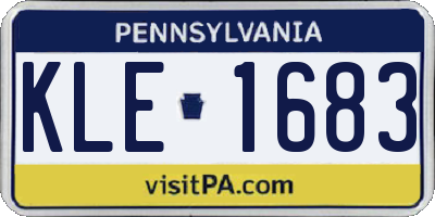 PA license plate KLE1683