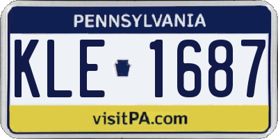 PA license plate KLE1687