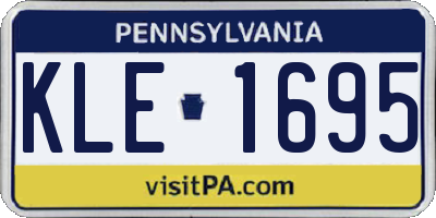 PA license plate KLE1695