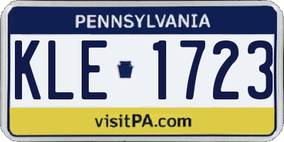 PA license plate KLE1723