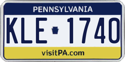 PA license plate KLE1740