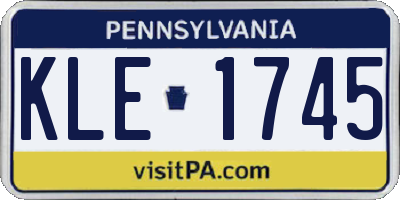 PA license plate KLE1745