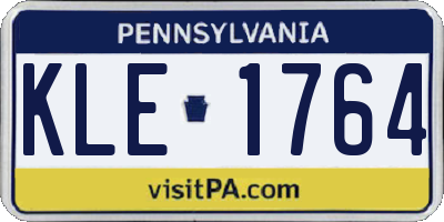 PA license plate KLE1764
