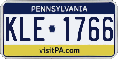 PA license plate KLE1766