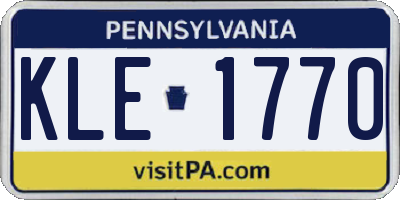 PA license plate KLE1770