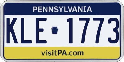 PA license plate KLE1773