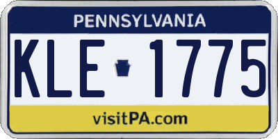 PA license plate KLE1775