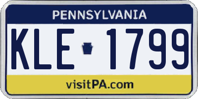 PA license plate KLE1799