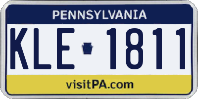 PA license plate KLE1811