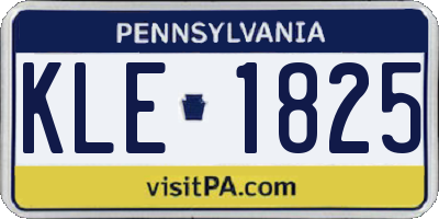 PA license plate KLE1825