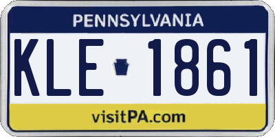 PA license plate KLE1861