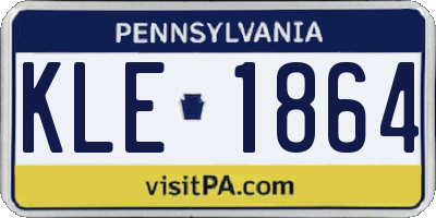 PA license plate KLE1864