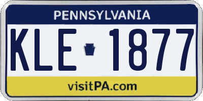 PA license plate KLE1877