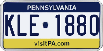 PA license plate KLE1880