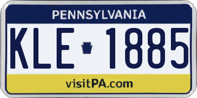 PA license plate KLE1885