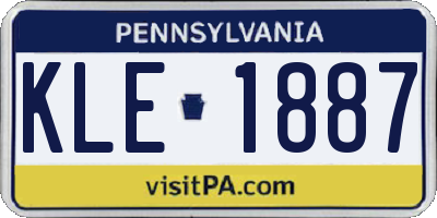 PA license plate KLE1887