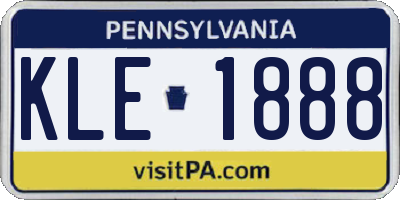 PA license plate KLE1888