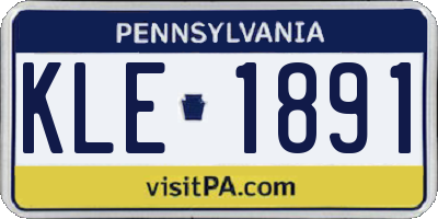 PA license plate KLE1891