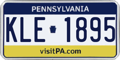 PA license plate KLE1895