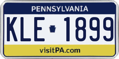 PA license plate KLE1899
