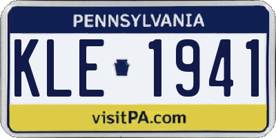 PA license plate KLE1941