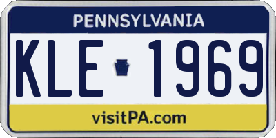 PA license plate KLE1969